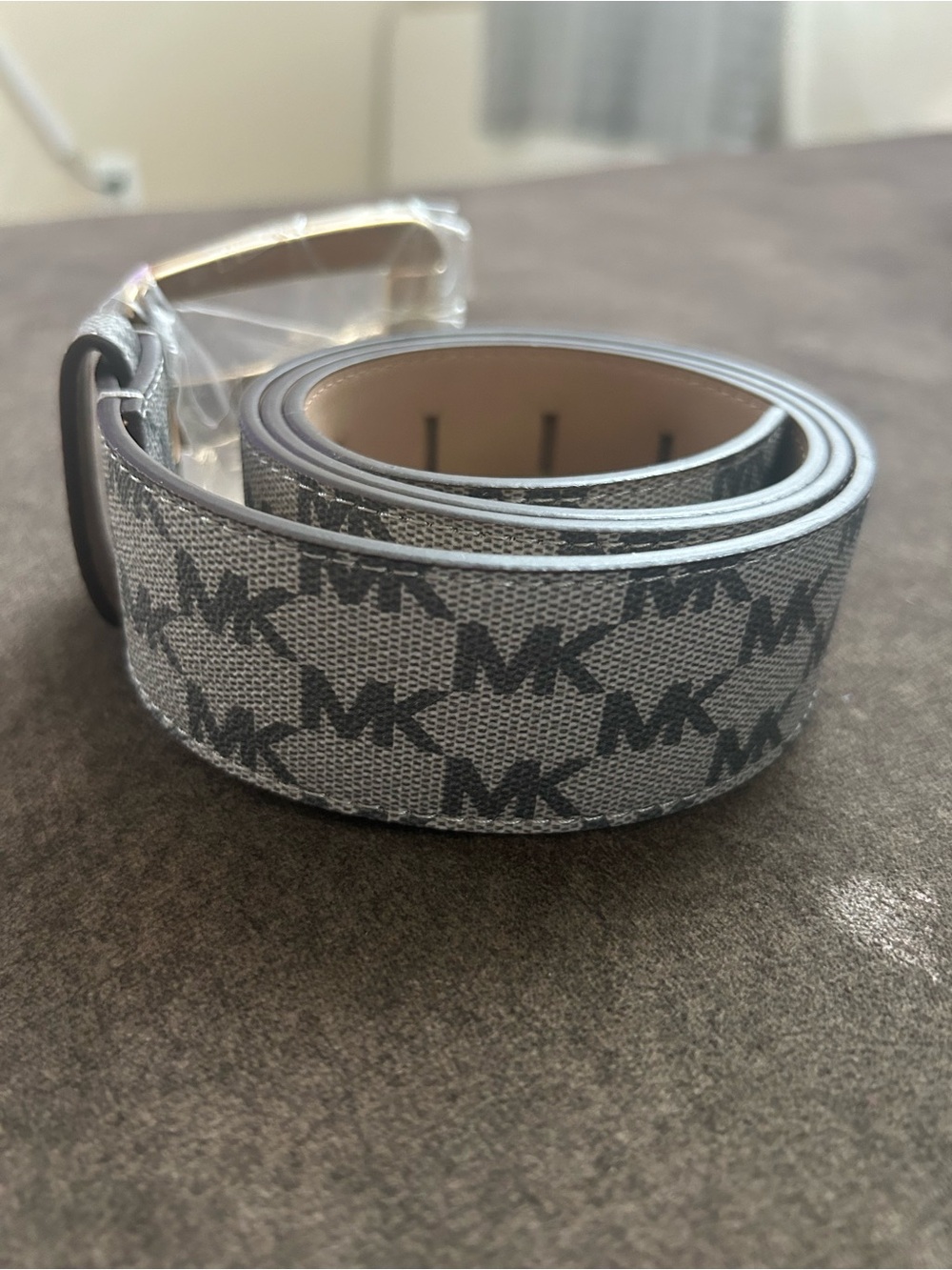 Michael Kors Men’s Gray MK Monogram Belt